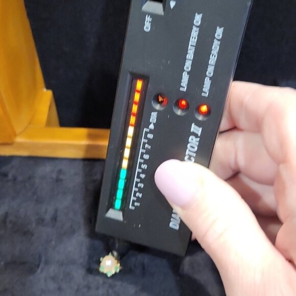 Vintage Yellow Gold Pearl Emerald Diamond Engagement Ring Size 5 - Picture 6 of 7